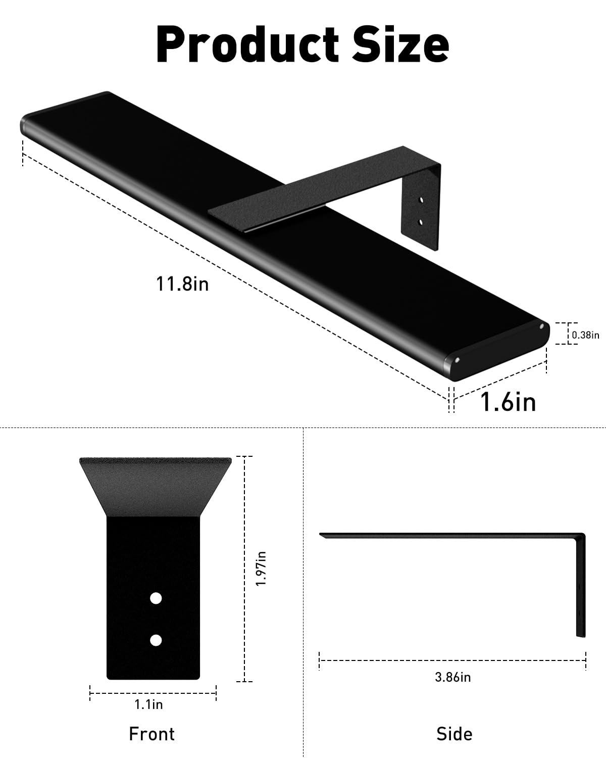 Diomart Picture Lights for Wall, 12'' Dimmable Remote LED Art Light with 15 Color Temps, USB-C Rechargeable Battery Picture Light Wireless, Timer, for Paintings, Canvas, Photos, Bedroom(Black)